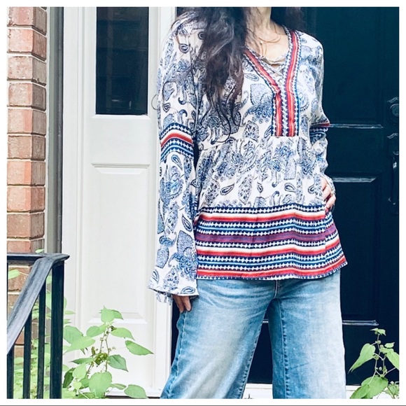 GYPSY CHIC LONG SLEEVES PRINT TOP - Picture 12 of 13